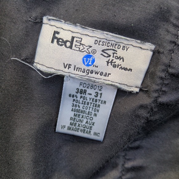 FedEx Stan Herman Men's Reflective Work Pants Blue Size 38Rx31 Uniform - Picture 10 of 10